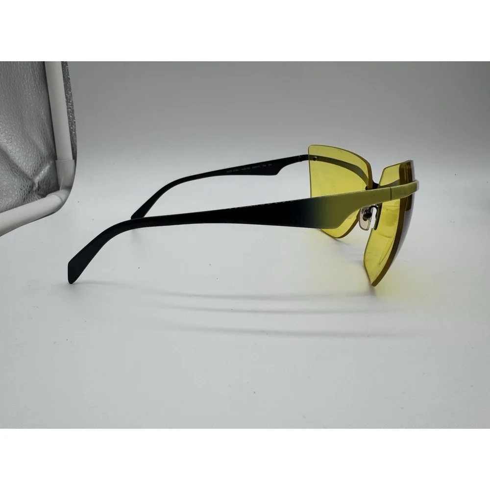 Versace VE2188 142285 Sunglasses - Black Shield‎ Frame - Yellow Mirror Lenses